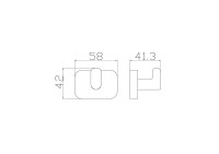 Крючок Wonzon & Woghand Graffity WW-9315-BN брашированный никель, на шурупах