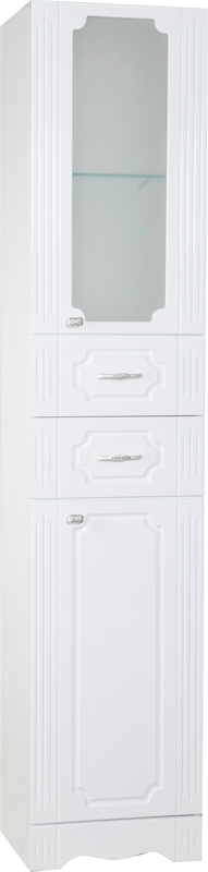 Шкаф пенал для ванной Bellezza Кантри 40 L/R, универсальный, со стеклом