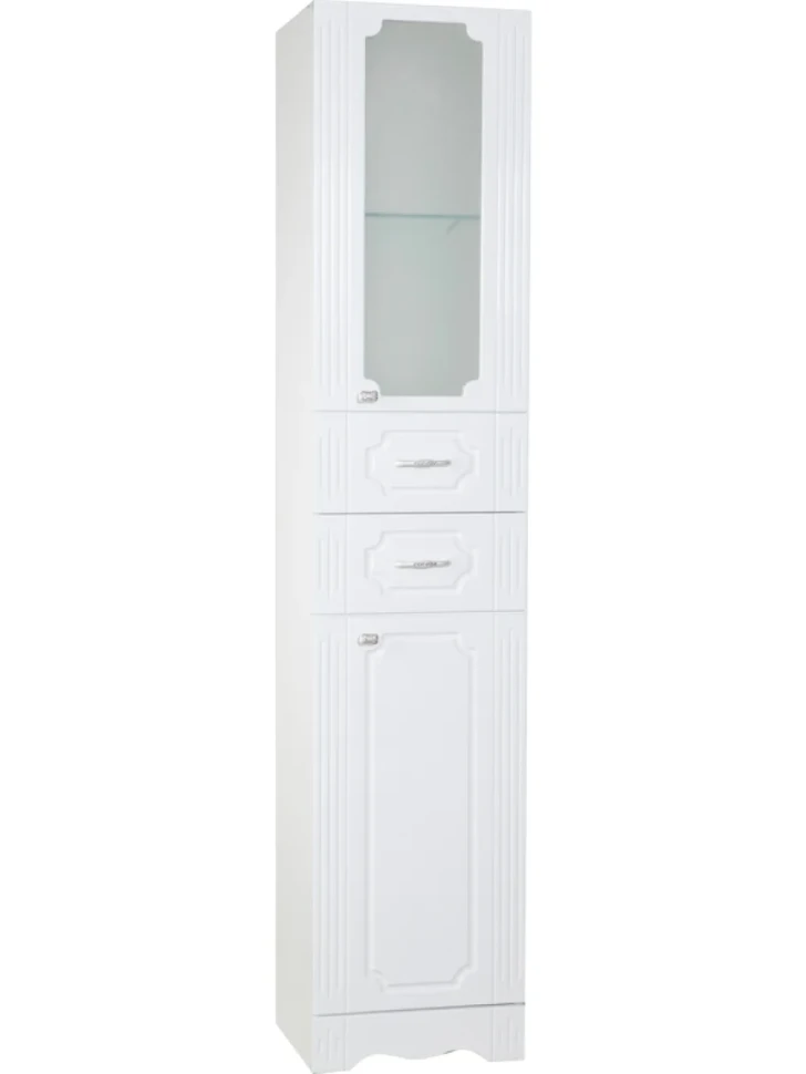 Шкаф пенал для ванной Bellezza Кантри 40 L/R, универсальный, со стеклом