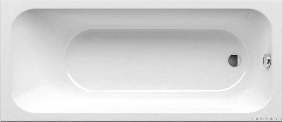 Акриловая ванна Ravak Chrome 170x75 см, пристенная, белая, на ножках