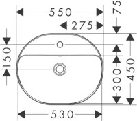 Мебельная раковина Hansgrohe Xuniva U 60161450