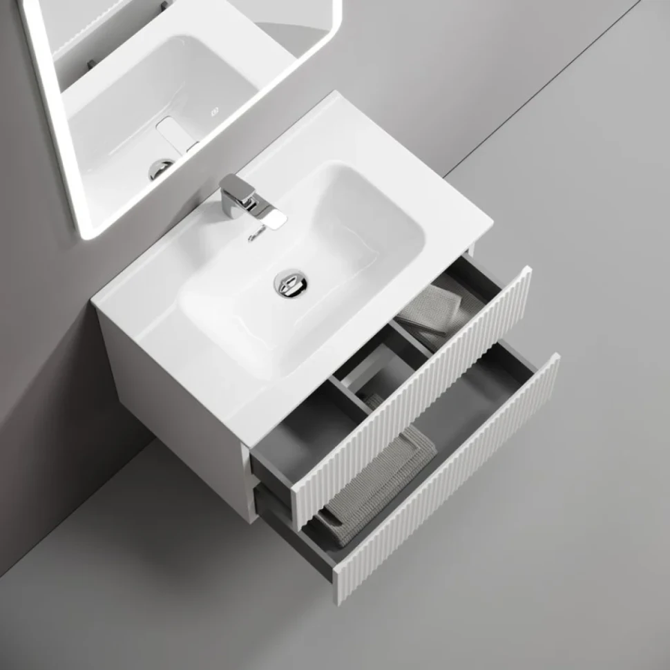 Мебель для ванной комнаты Sancos Snob R 70 bianco, раковина CN7007
