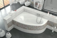 Акриловая ванна Excellent Kameleon L 170x110 см, угловая, левая, пристенная, белая, асимметричная, с каркасом