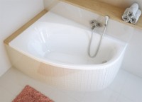 Акриловая ванна Excellent Kameleon L 170x110 см, угловая, левая, пристенная, белая, асимметричная, с каркасом