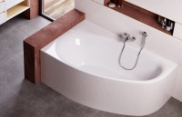 Акриловая ванна Excellent Kameleon L 170x110 см, угловая, левая, пристенная, белая, асимметричная, с каркасом