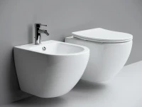 Комплект Унитаз подвесной Ceramicanova Metropol CN4002 безободковый, с микролифтом + Инсталляция Envision CN1001M + Кнопка Round, матовый хром