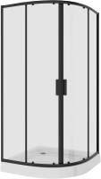 Душевой уголок Niagara Nova NG-6886-08 BLACK 80x80, профиль черный, стекло прозрачное