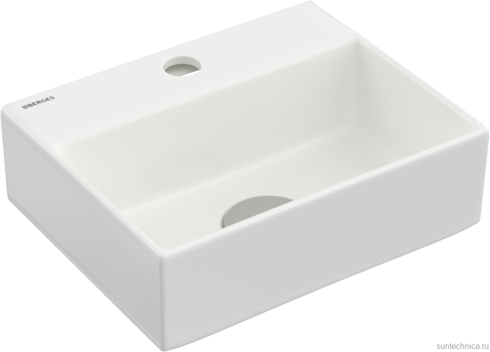 Раковина маленькая в туалет Berges Small 30x24 глянцевый белый