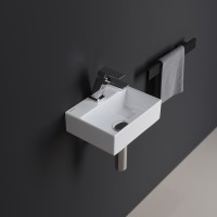 Раковина маленькая в туалет Berges Small 30x24 глянцевый белый