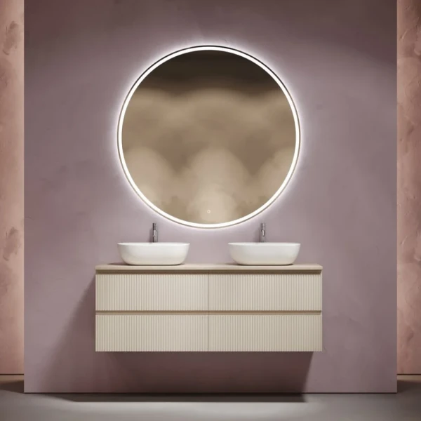 Мебель для ванной комнаты Sancos Snob T 140 beige soft, столешница бежевая TT140A2X, раковина CN6009