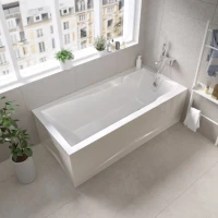 Акриловая ванна Marka One Raguza 190x90 см, пристенная, белая, с каркасом
