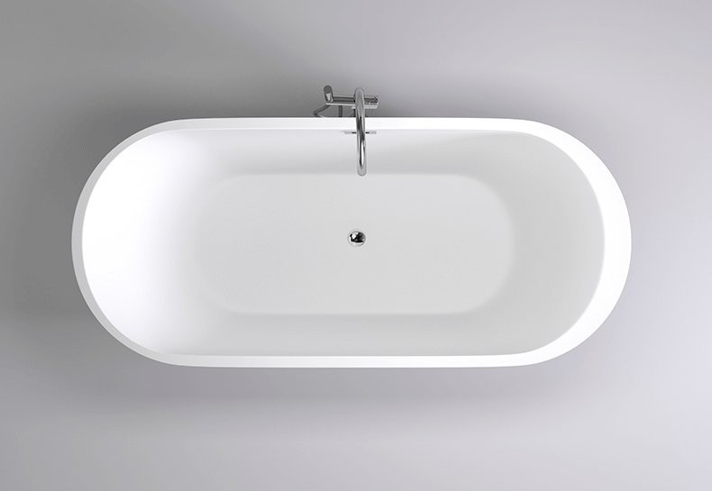 Акриловая ванна Black&White Swan SB105 170x80 см, отдельностоящая, белая, овальная, с каркасом, со сливом-переливом, с донным клапаном