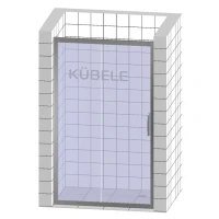 Душевая дверь в нишу Kubele DE019 D2-CLN-CH 95 см, профиль хром