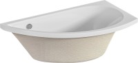 Акриловая ванна 1MarKa Piccolo R 150x75 см, угловая, правая, пристенная, белая, асимметричная, с каркасом