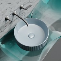 Накладная раковина Ceramicanova Element CN6057MHL серо-голубая матовая