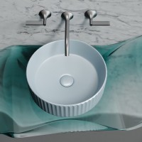 Накладная раковина Ceramicanova Element CN6057MHL серо-голубая матовая