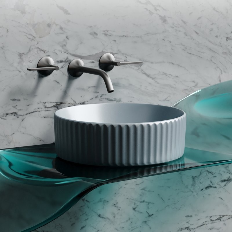 Накладная раковина Ceramicanova Element CN6057MHL серо-голубая матовая