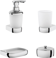Набор Мыльница AM.PM Sensation A3034200 + Дозатор A3036900 + Стакан A3034300 + Контейнер A3021000 Набор Мыльница AM.PM Sensation A3034200 + Дозатор A3036900 + Стакан A3034300 + Контейнер A3021000