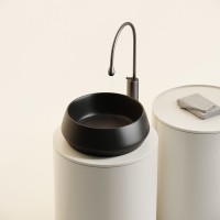 Раковина накладная Ceramicanova Maya круглая 40 см цвет черный матовый CN12004MB