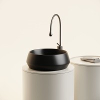 Раковина накладная Ceramicanova Maya круглая 40 см цвет черный матовый CN12004MB