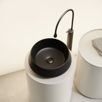 Раковина накладная Ceramicanova Maya круглая 40 см цвет черный матовый CN12004MB