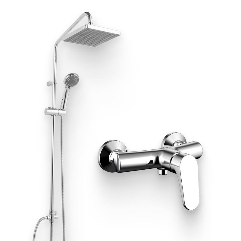 Душевой комплект Смеситель для душа Bravat Eler F9191238CP-01 + Стойка Fit