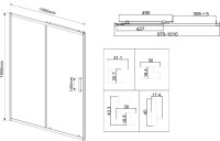 Душевая дверь в нишу Vincea City VDS-5CT100MT 100 см, стекло матовое, хром