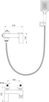 Смеситель для ванны с душем Wonzon & Woghand WW-88639009-MB матовый черный