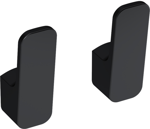 Крючок AM.PM Func A8F35622 черный, на шурупах, 2 шт