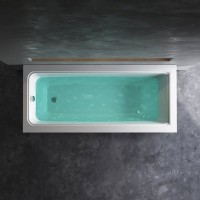 Акриловая ванна AM.PM Gem 170x75 см, пристенная, белая, с каркасом