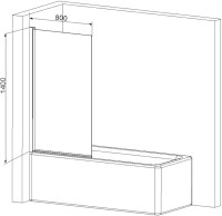 Акриловая ванна AM.PM Gem 170x75 см, пристенная, белая, с каркасом