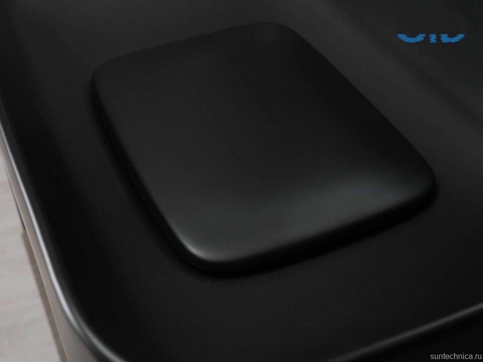 Накладная раковина GID Geometrico Bm9598 61 матовая черная, прямоугольная, фаянс