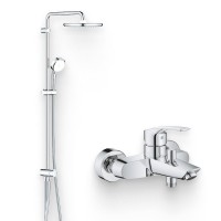 Душевой комплект Смеситель Grohe Eurosmart 33300003 + Стойка Tempesta Cosmopolitan System 250 26675000