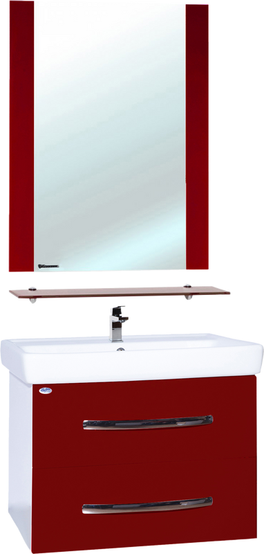 Мебель для ванной комнаты Bellezza Рокко 80 подвесная, красная