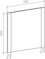 Мебель для ванной комнаты Bellezza Рокко 80 подвесная, красная