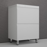 Тумба с раковиной Style Line Манхэттен 60 напольная, белая, раковина Andrea Classic 60