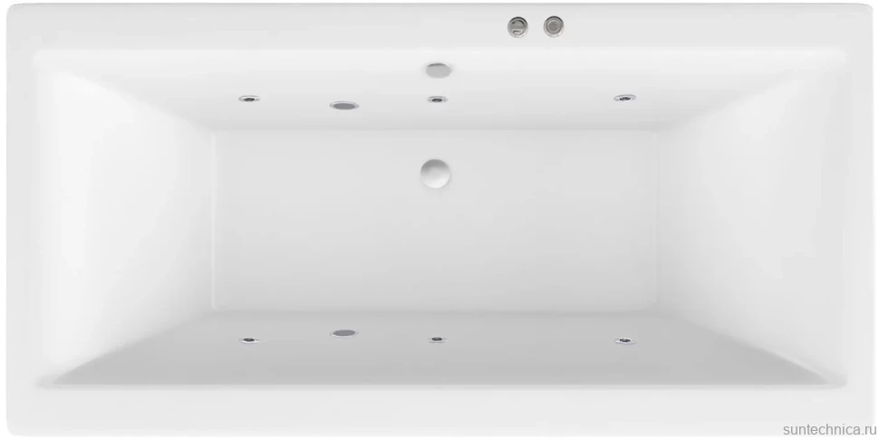 Акриловая ванна Excellent Pryzmat WAEX.PRY20.SOFT 200x90 см, встраиваемая, с гидромассажем, белая, с каркасом, со сливом-переливом