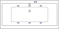 Акриловая ванна Excellent Pryzmat WAEX.PRY20.SOFT 200x90 см, встраиваемая, с гидромассажем, белая, с каркасом, со сливом-переливом
