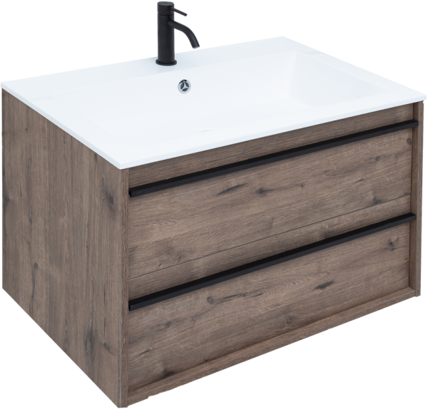Тумба под раковину Aquanet Lino 80 дуб веллингтон