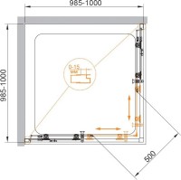 Душевой уголок Cezares Eco O A2 100 C NERO