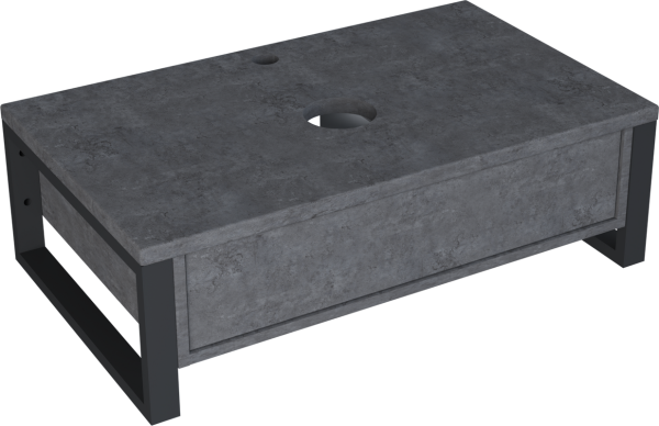 Тумба под раковину 1MarKa Grunge Loft 100 бетон темно-серый