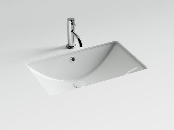 Раковина встраиваемая снизу Ceramicanova Era прямоугольная 600x390x190 мм с переливом цвет белый CN6082