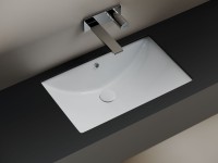 Раковина встраиваемая снизу Ceramicanova Era прямоугольная 600x390x190 мм с переливом цвет белый CN6082