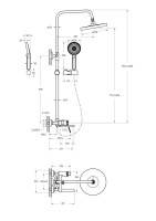 Душевая стойка BelBagno Albano ALBANO-VSCM-CRM хром
