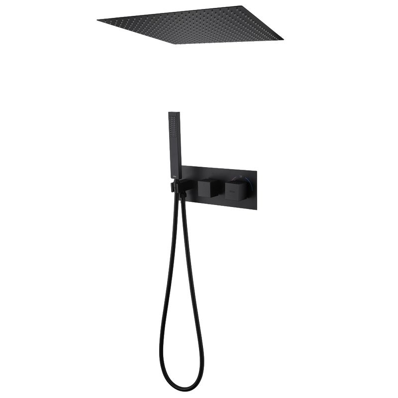 Душевой комплект Abber Daheim AF8255B С ВНУТРЕННЕЙ ЧАСТЬЮ, матовый черный