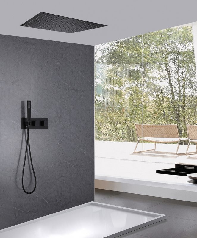 Душевой комплект Abber Daheim AF8255B С ВНУТРЕННЕЙ ЧАСТЬЮ, матовый черный