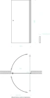 Душевая дверь в нишу Maybahglass MGD-799-6 60 см, профиль черный, стекло бронза матовое