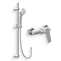 Душевой комплект Смеситель для душа Cersanit Flavis 63036 + Гарнитур Vibe 63067 хром