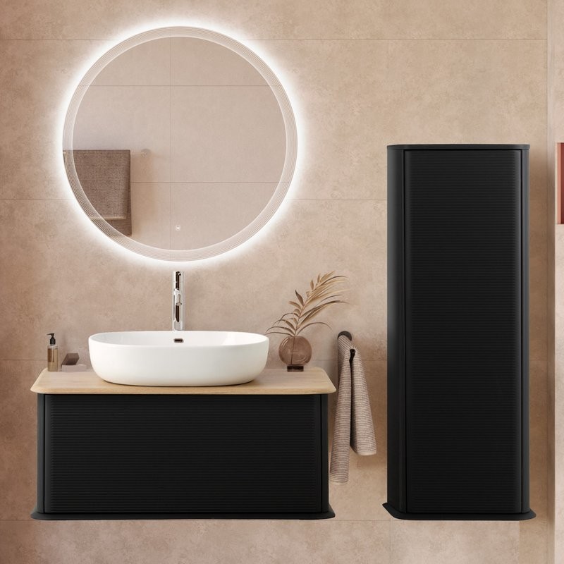 Тумба под раковину без столешницы Cezares Idra 100 1 ящик, nero opaco