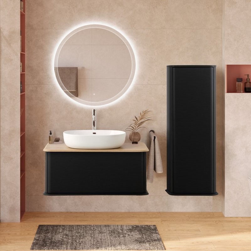 Тумба под раковину без столешницы Cezares Idra 100 1 ящик, nero opaco